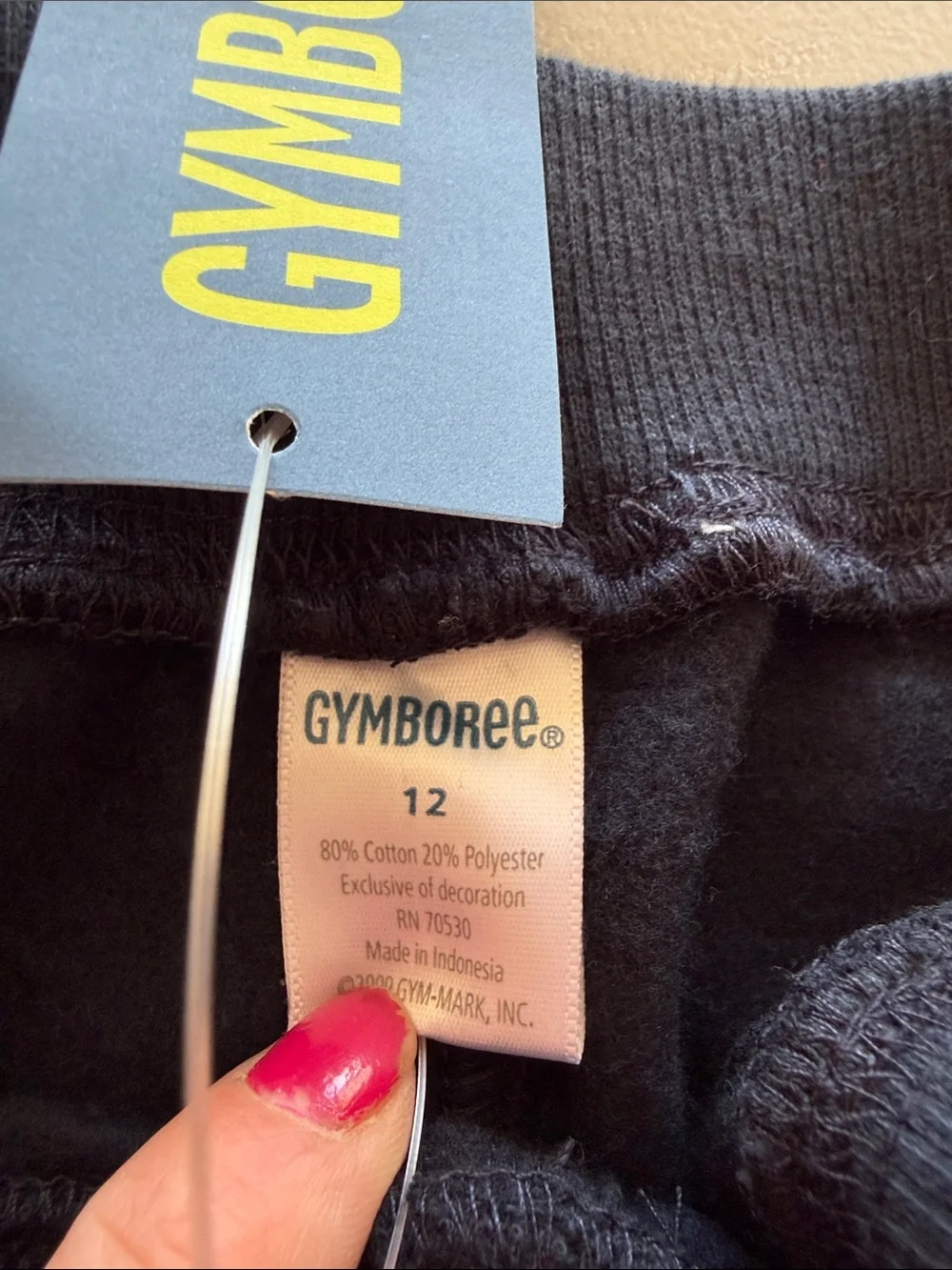 NWT Gymboree Navy Sweatpants with Orange & White Side Stripes